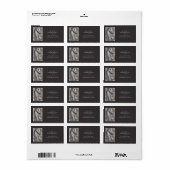 Mooie grijze paarden met stromend mannenadres etiket (Full Sheet)