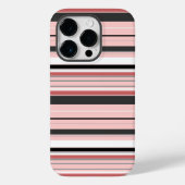 Mooie grijze roze strepen Case-Mate iPhone case (Achterkant)