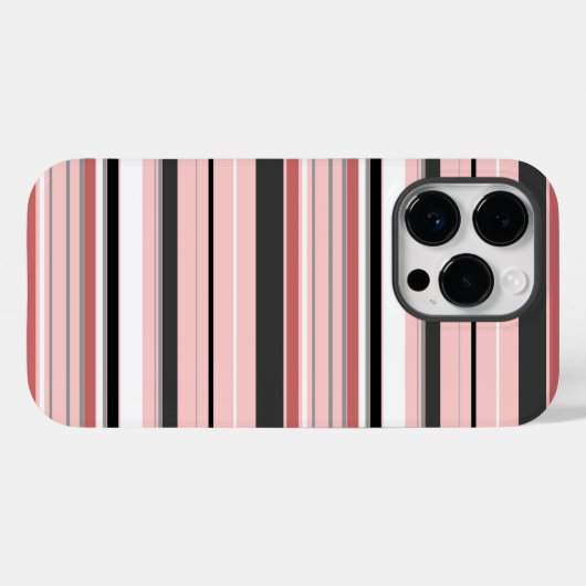 Mooie grijze roze strepen Case-Mate iPhone case (Achterkant (horizontaal))