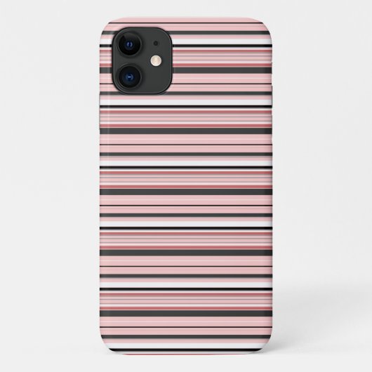 Mooie grijze roze strepen Case-Mate iPhone case (Achterkant)