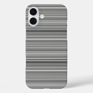 Mooie grijze strepen iPhone 16 plus hoesje