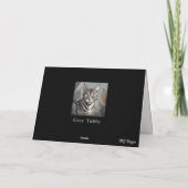 Mooie grijze tabby- glas in lood kaart (Achterkant)