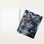 Mooie Grijze Tabby Kat in de Sneeuw Planner (Display)