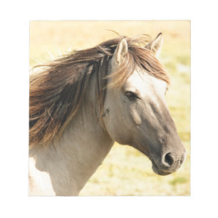 Mooie grijze wilde paard notitieblok