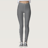 Mooie grijze witte streep Leggings (Voorkant)