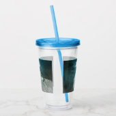 Mooie Grijze Wolf in een Donker Bos Acryl Drinkbeker (Links)