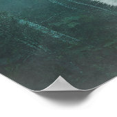 Mooie Grijze Wolf in een Donker Bos Bedrijf Poster (Hoek)