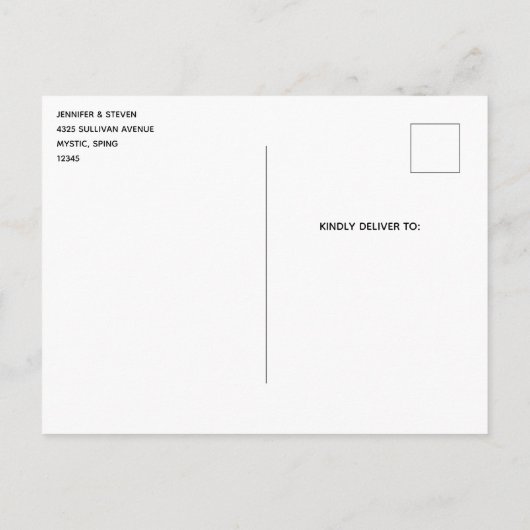 Mooie Grijze Wolf in een Donker Bos Bruiloft Aankondigingskaart (Achterkant)