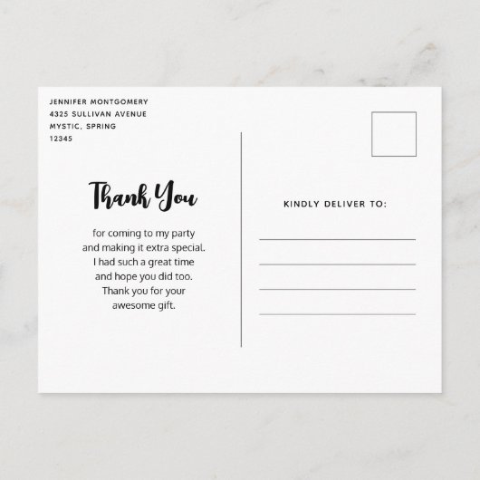 Mooie Grijze Wolf in een Donker Bos Dank u Briefkaart (Achterkant)