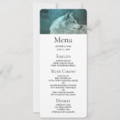 Mooie Grijze Wolf in een Donker Bos Kaart (Voorkant)