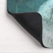 Mooie Grijze Wolf in een Donker Bos Muismat (Hoek)