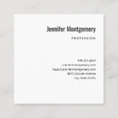 Mooie Grijze Wolf in een Donker Bos Vierkante Visitekaartje (Achterkant)