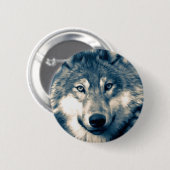 Mooie grijze Wolf Woodland Wildlife Ronde Button 5,7 Cm (Voorkant /achterkant)