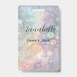 Mooie grillige kleurrijke terug naar school badge