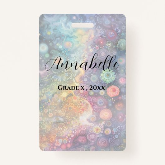 Mooie grillige kleurrijke terug naar school badge (Voorkant)