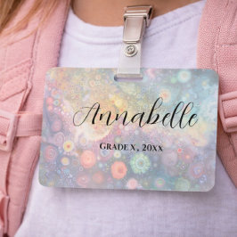 Mooie grillige kleurrijke terug naar school badge