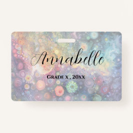 Mooie grillige kleurrijke terug naar school badge