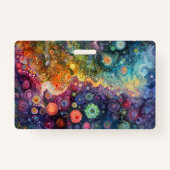 Mooie grillige kleurrijke terug naar school badge (Achterkant)