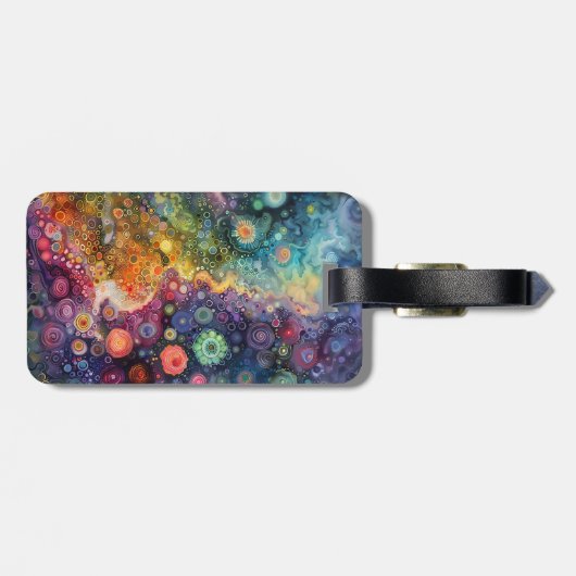 Mooie grillige kleurrijke terug naar school bagagelabel (Achterkant horizontaal)