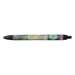 Mooie grillige kleurrijke terug naar school blauwe inkt pen