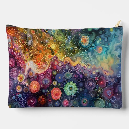 Mooie grillige kleurrijke terug naar school etui (Achterkant)