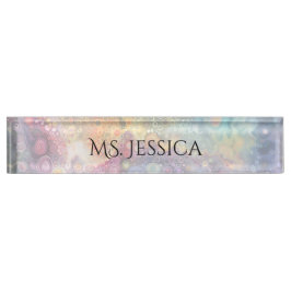 Mooie grillige kleurrijke terug naar school naambordje