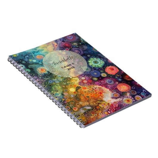 Mooie grillige kleurrijke terug naar school notitieboek (Rechterzijde)