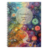 Mooie grillige kleurrijke terug naar school notitieboek (Voorkant)