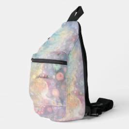 Mooie grillige kleurrijke terug naar school sling bag
