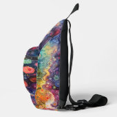 Mooie grillige kleurrijke terug naar school sling bag (Rechts)