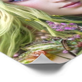 Mooie Groen-Wit Haired Druid Kleurrijk Poster (Hoek)