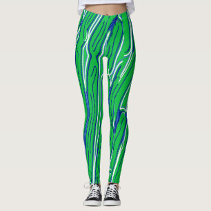 Mooie groene abstracte patroon"Ratti_Creative_Arts Leggings