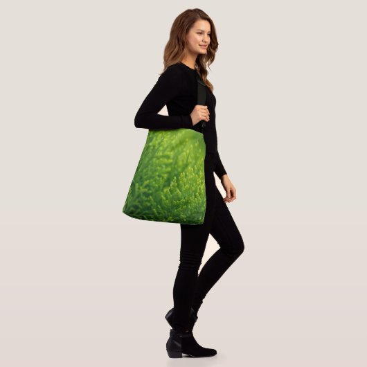 Mooie groene achtergrond crossbody tas (Op model)