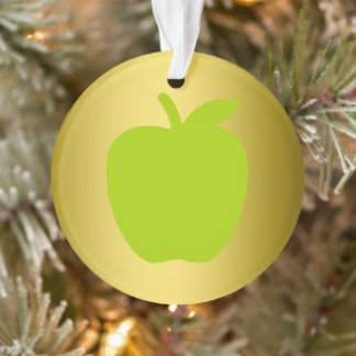 Mooie groene appelsilhouet ornament