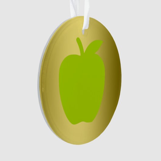 Mooie groene appelsilhouet ornament (voorkant)