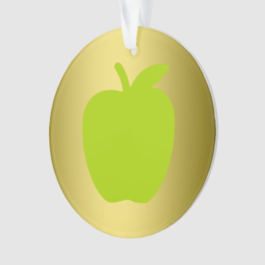 Mooie groene appelsilhouet ornament (voorkant)