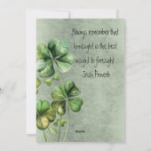 Mooie groene aquarel klaverblad feestdagenkaart (Achterkant)