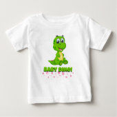 Mooie Groene Baby Dino Hartjes Peuter T-Shirt (Voorkant)