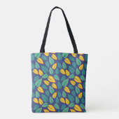 Mooie groene bladeren tote bag (Achterkant)