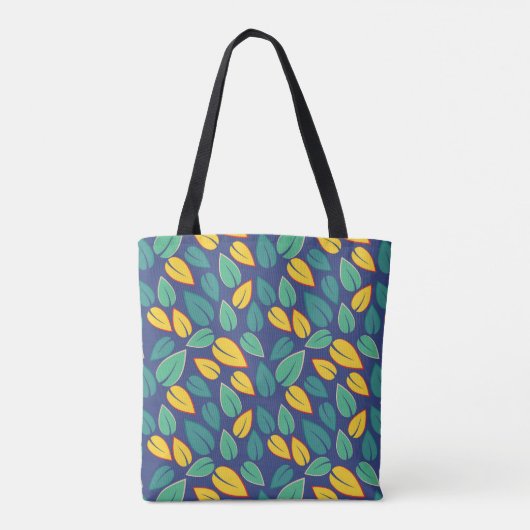 Mooie groene bladeren tote bag (Achterkant)