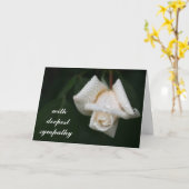 Mooie groene bladeren Witte rozen Bloemsympathie Kaart (Gele Bloem)