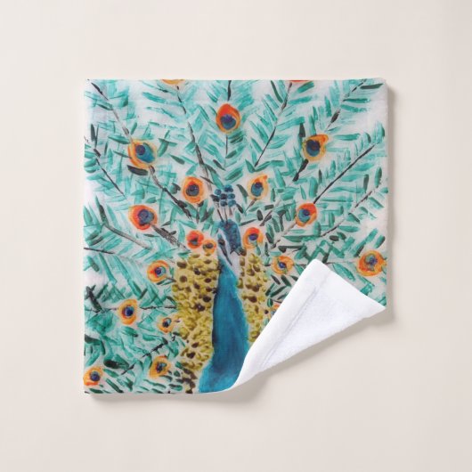 Mooie groene blauwe Natuur Bad Handdoek (Wasdoekje)