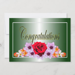 Mooie groene bloemen ontwerp gefeliciteerd kaart