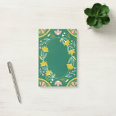 Mooie groene bloempatroon. Botanisch groen Post-it® Notes (Kantoor)