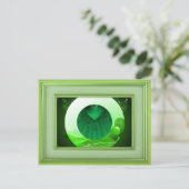 Mooie groene briefkaart (Staand voorkant)