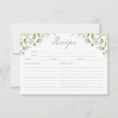 Mooie Groene Bruiloftsbaby Shower Recept Kaarten (Voorkant)