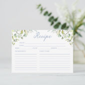 Mooie Groene Bruiloftsbaby Shower Recept Kaarten (Staand voorkant)