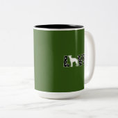 Mooie groene cadeau voor een griet met tweekleurige koffiemok (Voorkant rechts)