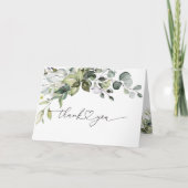 Mooie Groene Calligrafie Betuigingen van Dank voor Bedankkaart (Voorkant)