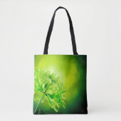 Mooie groene Chrysanthemum Flower Canvas tas (Voorkant)